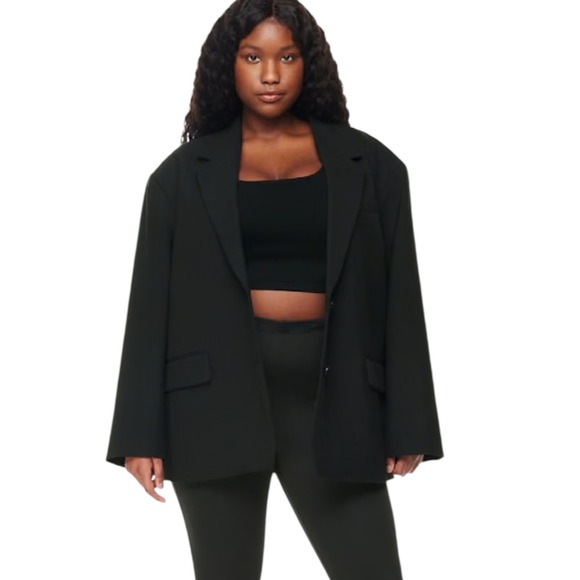 Aritzia Babaton New Vogue Oversized Black Blazer Jacket Oversized Fit Size Small - Picture 1 of 16